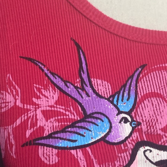 Ransom Girl Pink Tank Top with Black Vest Overlay Size XL 18 1/2 (Girls) - Picture 7 of 12